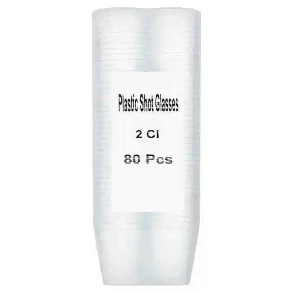 Chef's Larder 80 Clear Plastic Shot Glasses 2cl