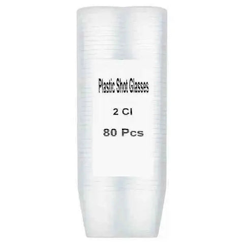 Chef's Larder 80 Clear Plastic Shot Glasses 2cl