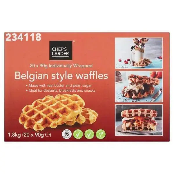 Chef's Larder Belgian Style Waffles 20 x 90g