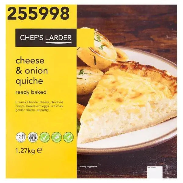 Chefs Larder Cheese & Onion Quiche 1.27kg