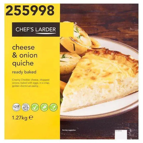 Chefs Larder Cheese & Onion Quiche 1.27kg