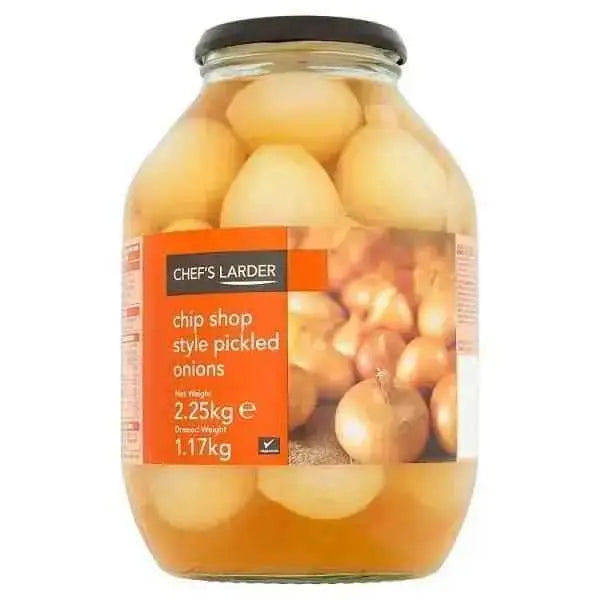 Chef's Larder Chip Shop Style Pickled Onions 2.25kg (Drained Weight 1.17kg)