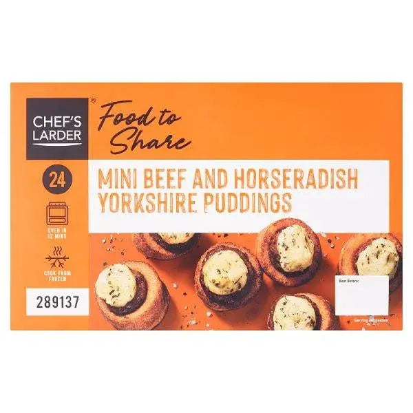 Chefs Larder Food to Share Mini Beef and Horseradish Yorkshire Puddings 396g