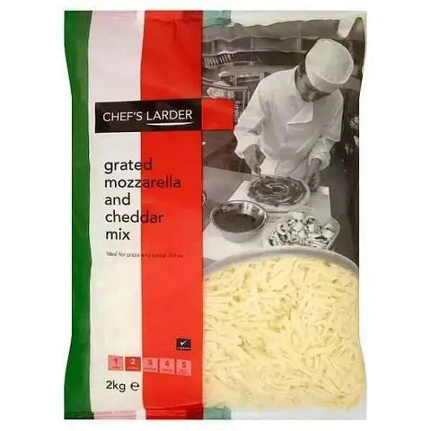Chef's Larder Grated Mozzarella and Cheddar Mix 2kg