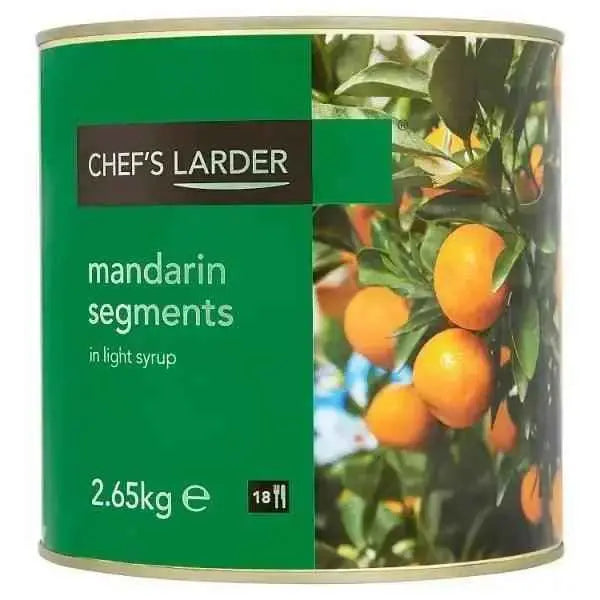 Chef's Larder Mandarin Segments in Light Syrup 2.65kg (Drained Weight 1.5kg)