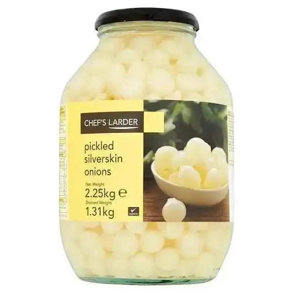 Chef's Larder Pickled Silverskin Onions 2.25kg (Drained Weight 1.31kg)