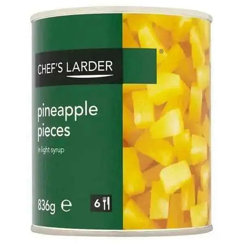 Chef's Larder Pineapple Pieces in Light Syrup 836g (Drained Weight 493g)