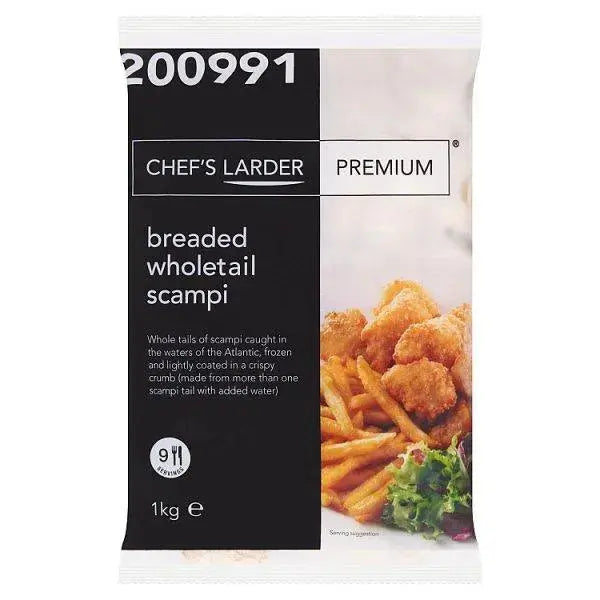 Chefs Larder Premium Breaded Wholetail Scampi 1kg