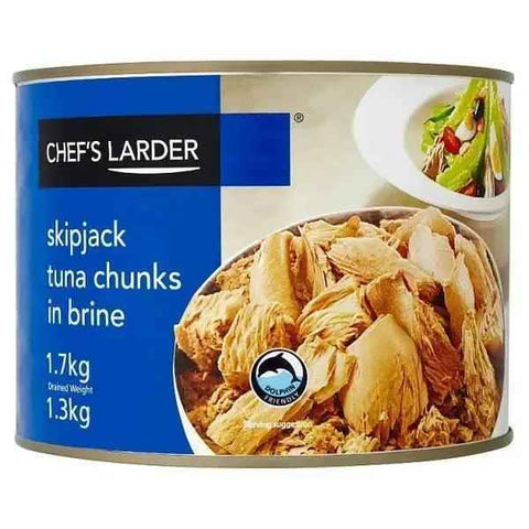 Chef's Larder Skipjack Tuna Chunks in Brine 1.7kg (Drained Weight 1.3kg)