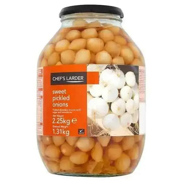 Chef's Larder Sweet Pickled Onions 2.25kg (Drained Weight 1.31kg)