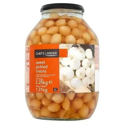 Chef's Larder Sweet Pickled Onions 2.25kg (Drained Weight 1.31kg)