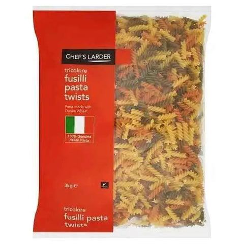 Chef's Larder Tricolore Fusilli Pasta Twists 3kg
