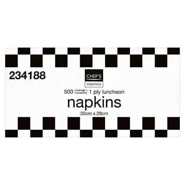 Chefs Essentials 1 Ply Luncheon 500 Napkins