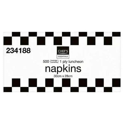 Chefs Essentials 1 Ply Luncheon 500 Napkins