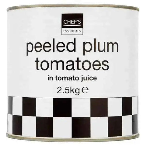 Chefs Essentials Peeled Plum Tomatoes in Tomato Juice 2.5kg (Drained Weight 1.5kg)