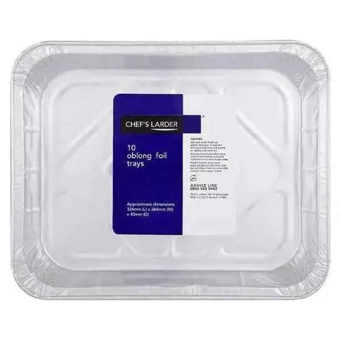 Chefs Larder 10 Oblong Foil Trays 324mm