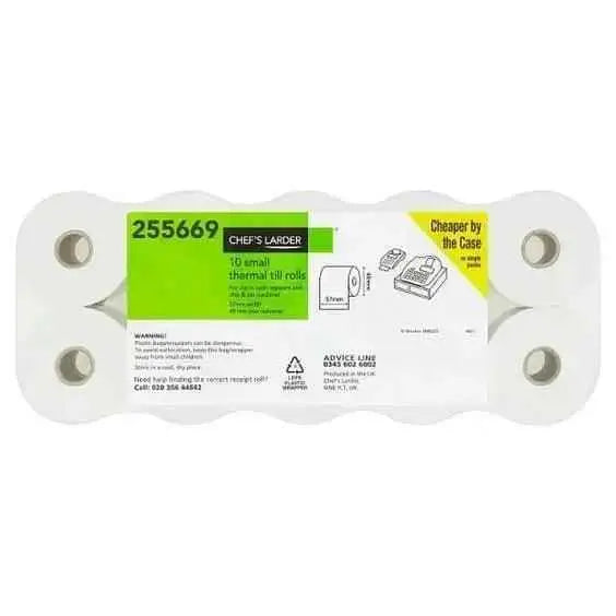 Chefs Larder 10 Small Thermal Till Rolls