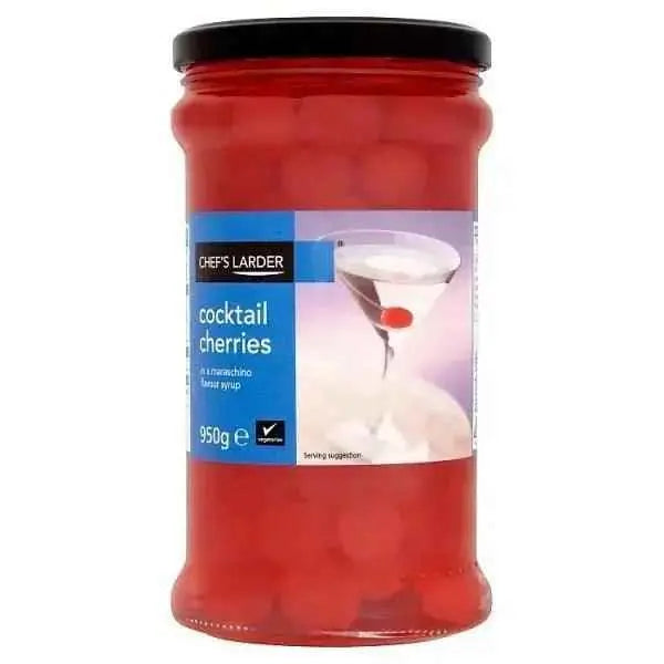 Chefs Larder Cocktail Cherries in a Maraschino Flavour Syrup 950g (Drained Weight 560g)