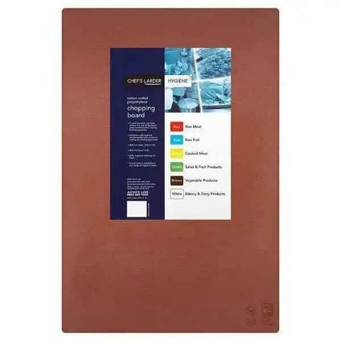 Chefs Larder Hygiene Chopping Board Brown 45x30cm (Case of 10)