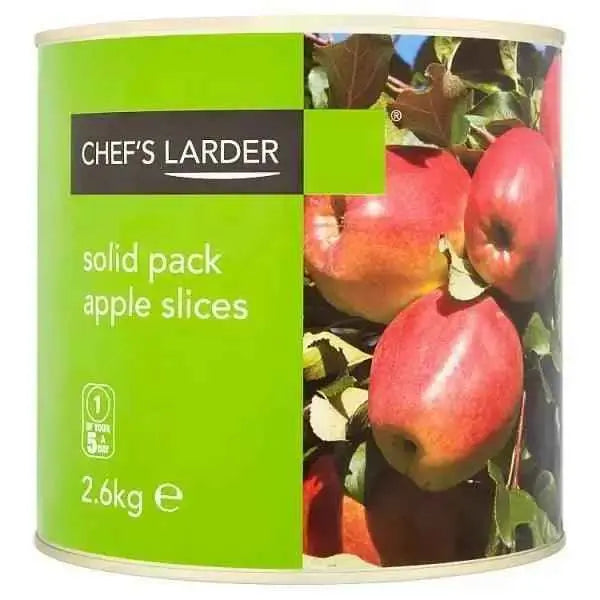 Chefs Larder Solid Pack Apple Slices 2.6kg (Drained Weight 2.2kg)