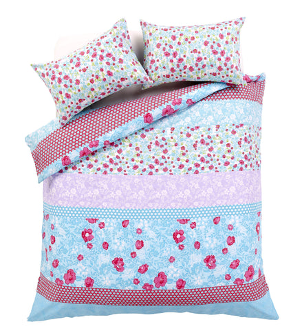 OLIVIA ROCCO Chelsea Floral Duvet Set Cotton-Rich Bedding In Single, Double, King, And Super King Sizes For Master And Guest Rooms