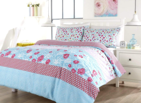 OLIVIA ROCCO Chelsea Floral Duvet Set Cotton-Rich Bedding In Single, Double, King, And Super King Sizes For Master And Guest Rooms