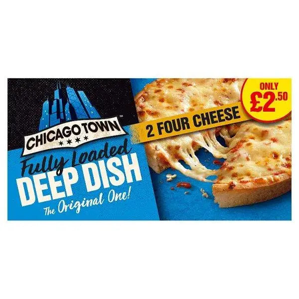 Chicago Town 2 Deep Dish Four Cheese Mini Pizzas 2 x 148g