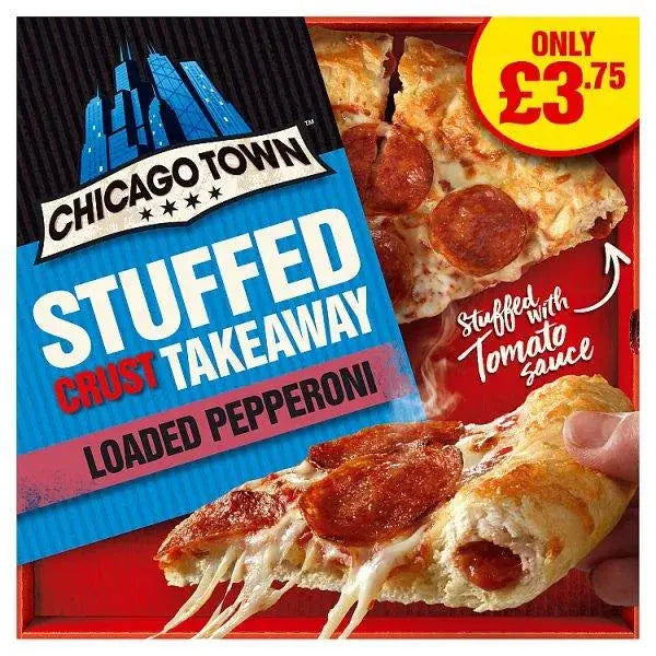 Chicago Town Takeaway Stuffed Crust Pepperoni Medium Pizza 490g (PMP) - (Case of 10)
