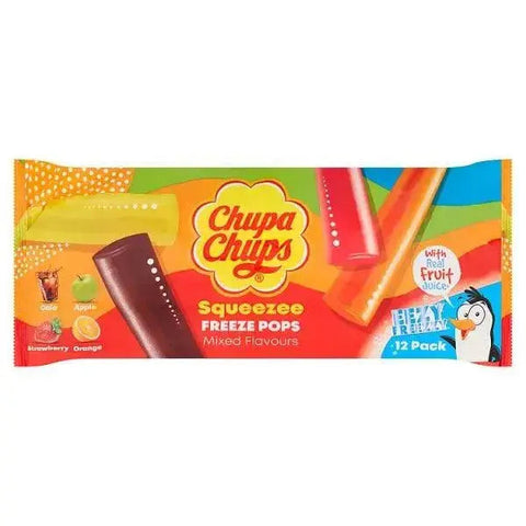 Chupa Chups Squeezee Freeze Pops Mixed Flavours 12 x 45ml (Case of 15)