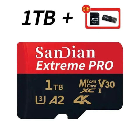 Class 10 mini sd memory card 128GB 512GB micro TF sd card 256GB 256GB 1TB Smart SD/TF cards for Phone/camera Give card reader