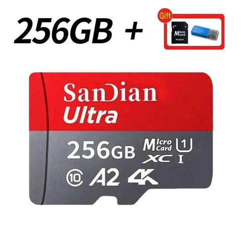 Class 10 mini sd memory card 128GB 512GB micro TF sd card 256GB 256GB 1TB Smart SD/TF cards for Phone/camera Give card reader