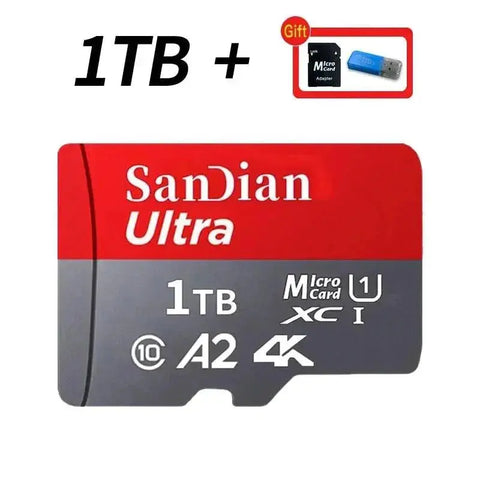 Class 10 mini sd memory card 128GB 512GB micro TF sd card 256GB 256GB 1TB Smart SD/TF cards for Phone/camera Give card reader