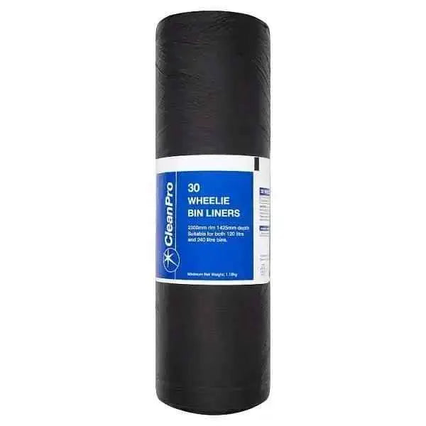 Clean Pro 30 Wheelie Bin Liners (Case of 8)