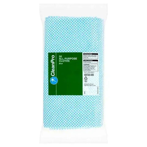 CleanPro 50 All Purpose Cloths Blue 60cm x 30cm