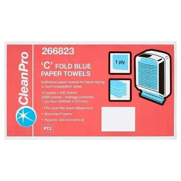 CleanPro C Fold Blue Paper Towels