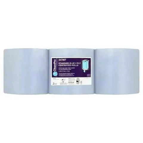 CleanPro Standard Blue 2 Ply 6 Centrefeed Rolls