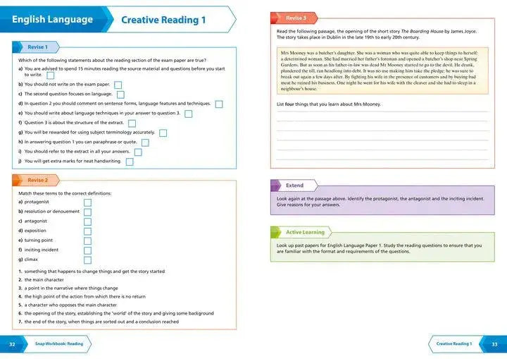 Collins GCSE Grade 9-1 SNAP Revision - AQA GCSE 9-1 English Language Reading (Papers 1 & 2) Workbook