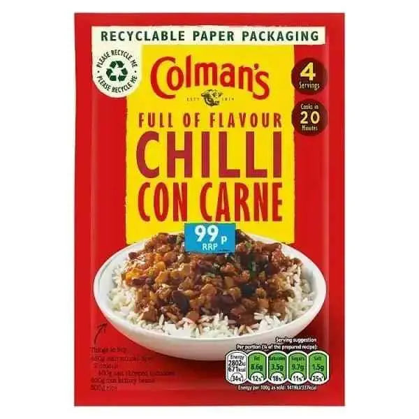 Colman's Chilli Con Carne Recipe Mix 50g (Case of 10)