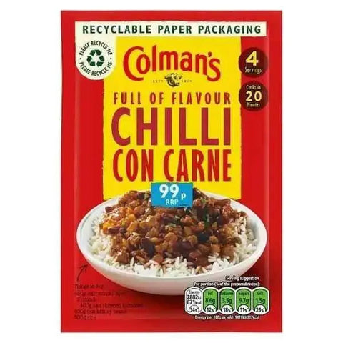 Colman's Chilli Con Carne Recipe Mix 50g (Case of 10)