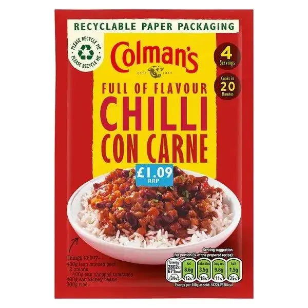 Colman's Recipe Mix Chilli Con Carne 50g (Case of 10)