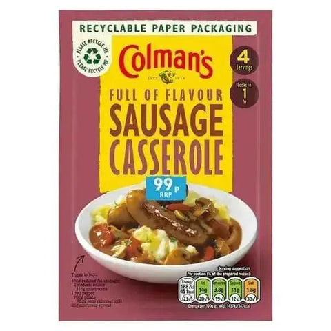 Colman's Sausage Casserole Recipe Mix 39g (Case of 10)