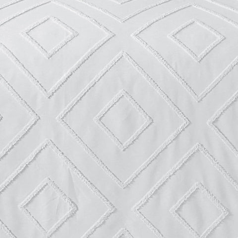OLIVIA ROCCO Como Tufted Duvet Cover Set With Pillowcases Grey Natural White Easy Care Bedding Single Double King Sizes Durable Fabric