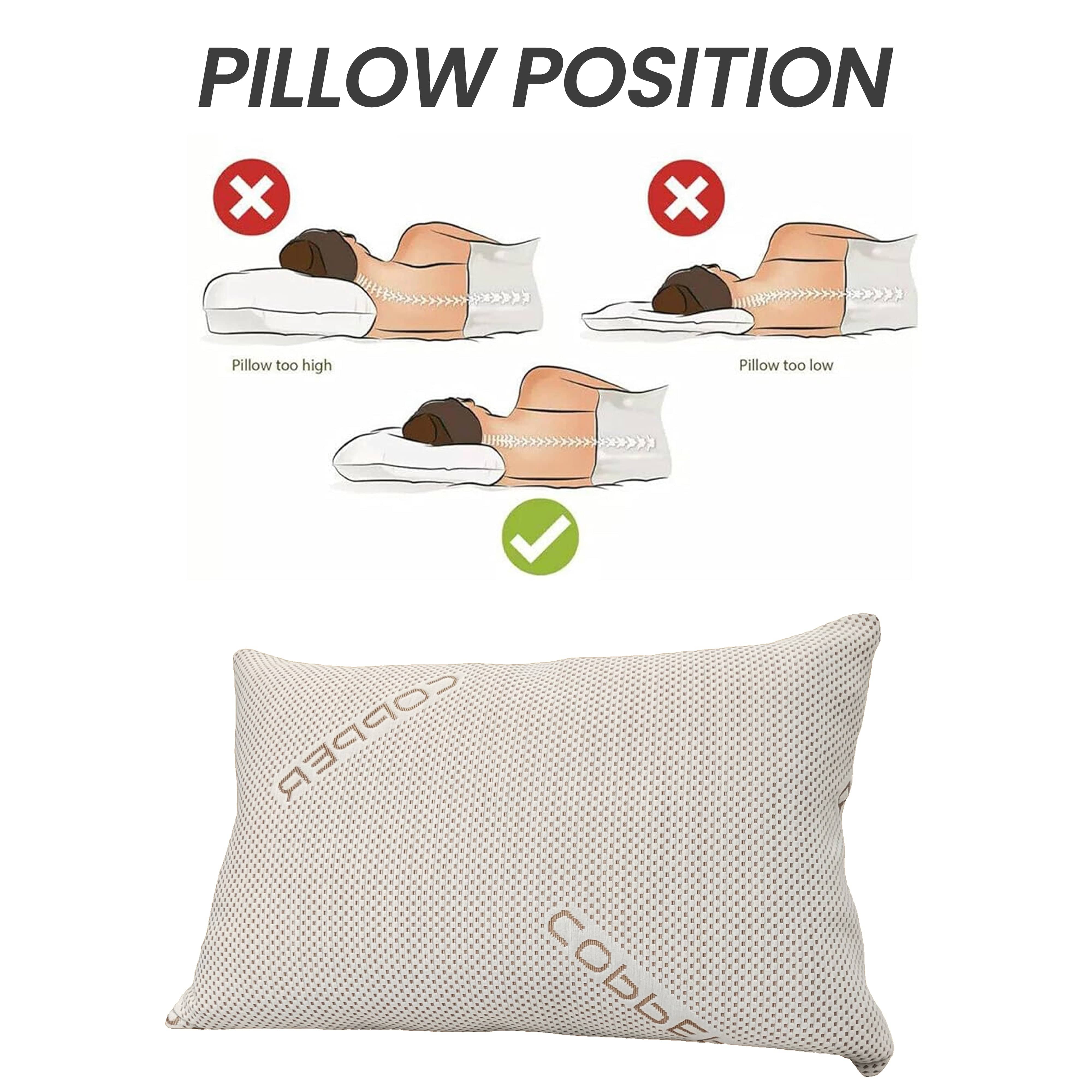 OLIVIA ROCCO Copper Infused Memory Foam Pillow For Skin Health Hypoallergenic Premium Fibre Filling Luxury Comfort With Copper Fabric Cover