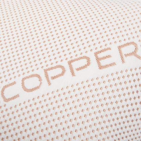 OLIVIA ROCCO Copper Infused Memory Foam Pillow For Skin Health Hypoallergenic Premium Fibre Filling Luxury Comfort With Copper Fabric Cover