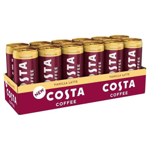 Costa Coffee Vanilla Latte 250ml (Case of 12)