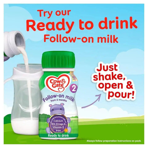 Cow & Gate 2 Follow-On Milk from 6 Months 200ml (Case of 12)
