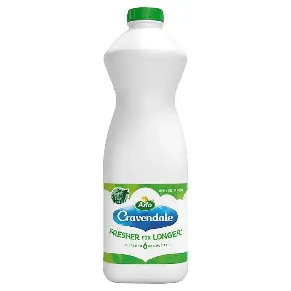 Cravendale Filtered Fresh Semi Skimmed Milk 1L Fresher for Longer (Case of 6)