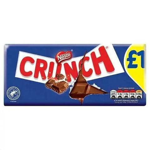 Crunch Milk Chocolate Sharing Bar 100g PMP (Case of 16)