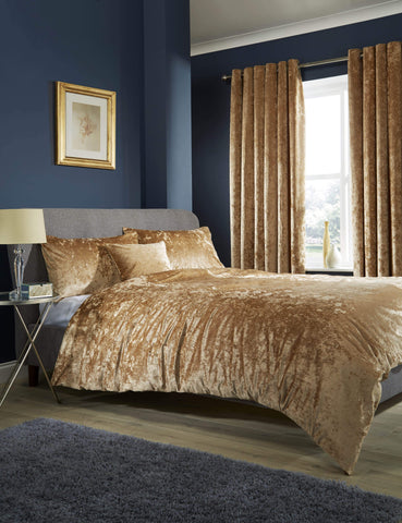 OLIVIA ROCCO Crushed Velvet Duvet Cover Set With Pillowcases Double King Super King OEKO-TEX Certified Luxuriously Soft England Design
