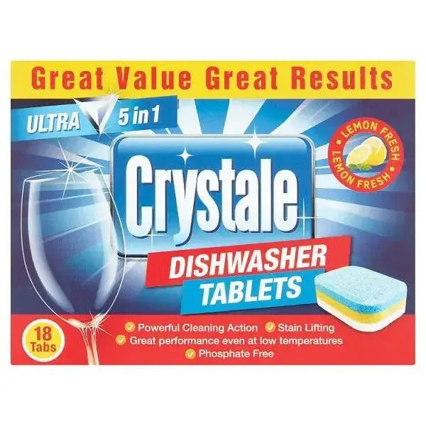 Crystale Lemon Fresh Dishwasher Tablets 18 x 18g (Case of 7)